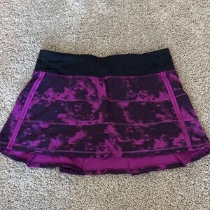 Lululemon Women's Purple and Black Tennis Skirt